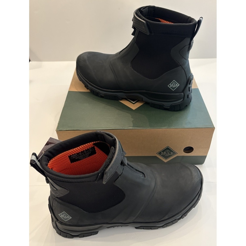 Muck Boot Company Men's Apex Mid zip Ankle Boot AXMZ-000 Black/Gray Size 13 - Picture 7 of 15